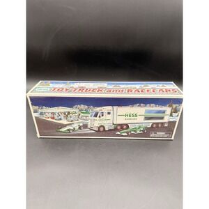 2003 Hess Gasoline Toy Truck and Race cars in Original Box